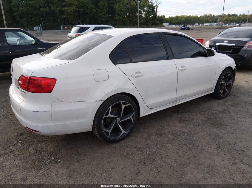 Vin: 3vwdx7aj3bm351530, lot: 46717263, volkswagen jetta 2.5l se 20114
