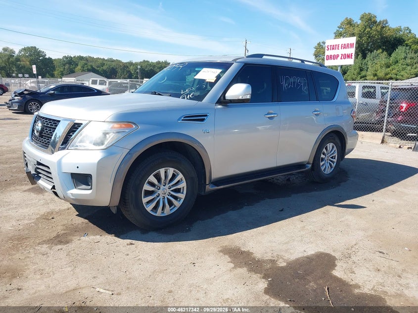 Vin: jn8ay2nc3h9508423, lot: 46717265, nissan armada sv 20172