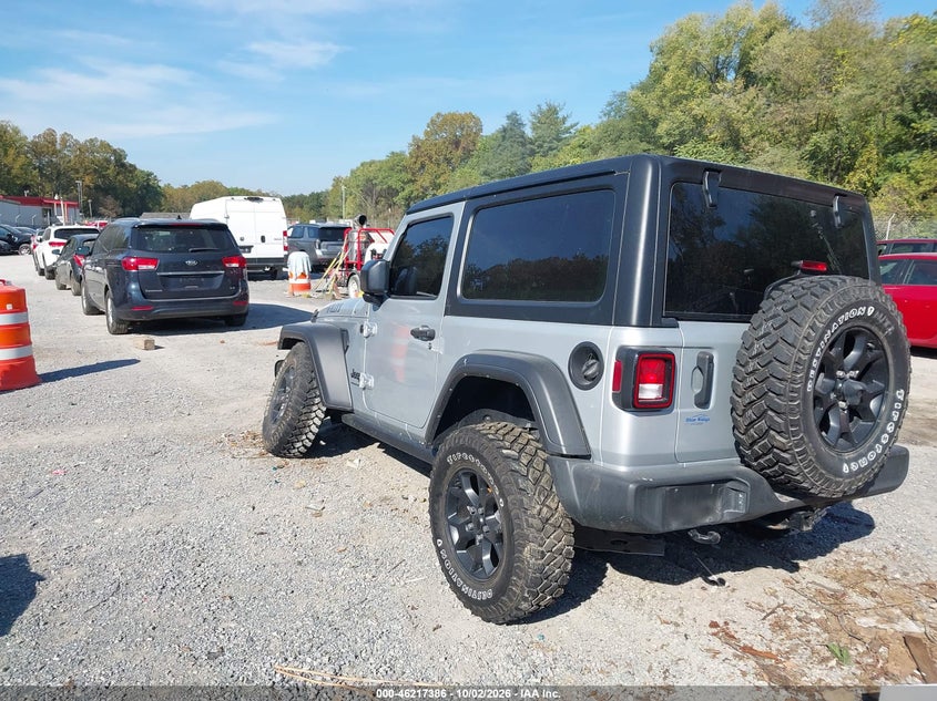 Vin: 1c4hjxagxpw532903, lot: 46717309, jeep wrangler 2-door willys 4x4 20233