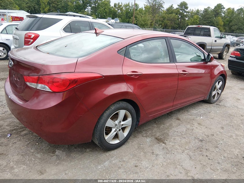 Vin: 5npdh4ae2dh232118, lot: 46717343, hyundai elantra gls 20134