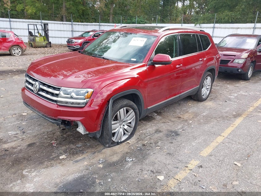 Vin: 1v2nr2ca4kc544352, lot: 46717436, volkswagen atlas 3.6l v6 sel premium 20192