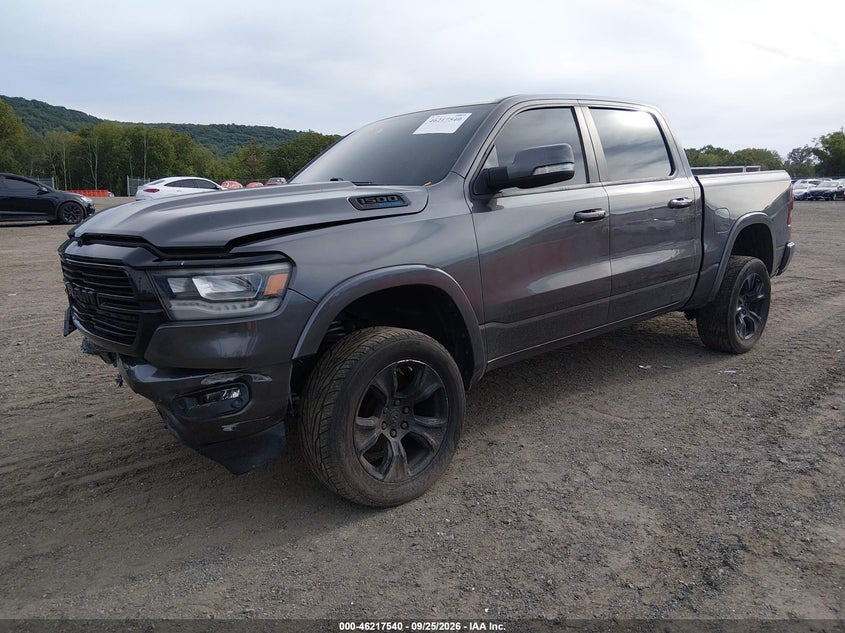 Vin: 1c6srfjt2mn757864, lot: 46717463, ram 1500 laramie  4x4 5'7 box 20212
