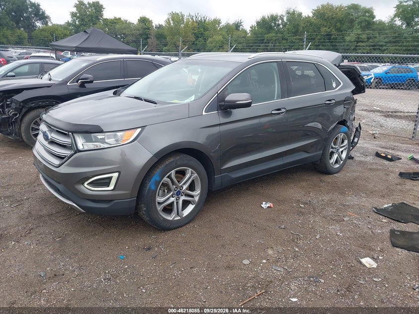 2016 Ford Edge, Удар ззаду, IAAI, VIN 2FMPK4K89GBB67335 — фото 2
