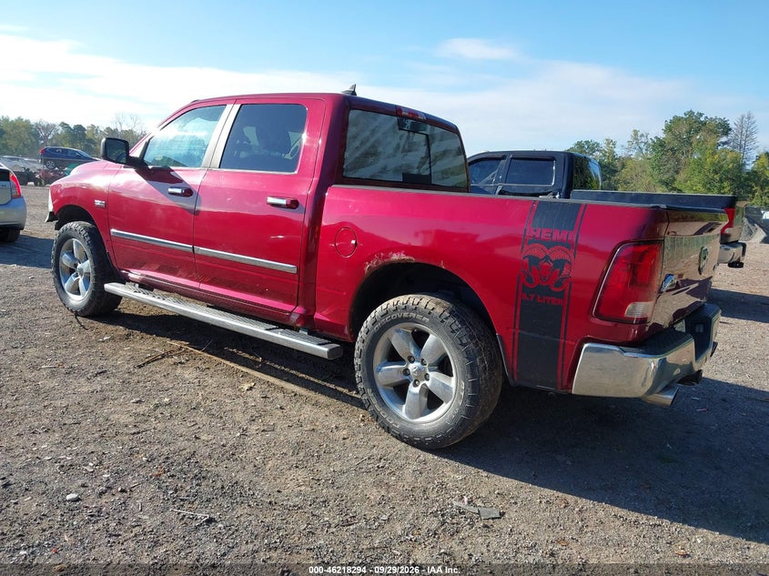 Vin: 1c6rr7lt2ds653605, lot: 46718217, ram 1500 big horn 20133