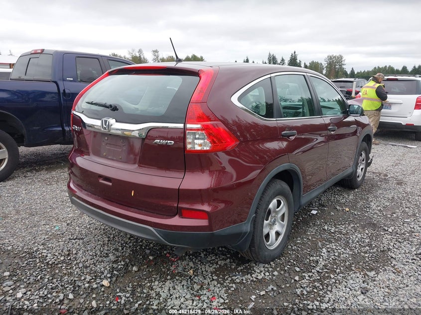 Vin: 2hkrm4h30fh703241, lot: 46718352, honda cr-v lx 20154