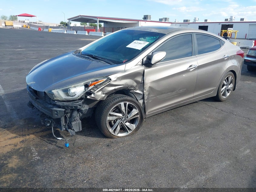 2014 Hyundai Elantra, Обидва боки, IAAI, VIN 5NPDH4AE3EH528895 — фото 2