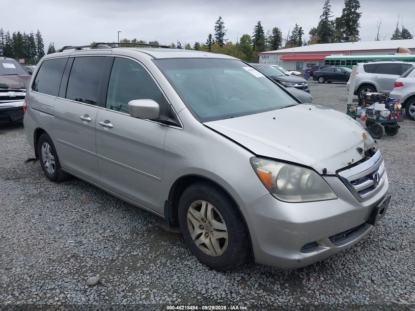 2007 Honda Odyssey Ex-L, Front, IAAI, VIN 5FNRL38757B443886