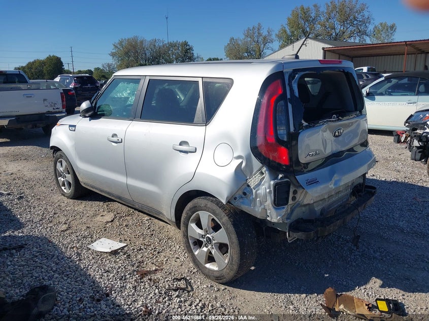 Vin: kndjn2a27j7534218, lot: 46718604, kia soul 20183
