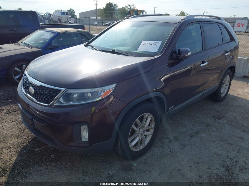 Vin: 5xyktca61eg446731, lot: 46718664, kia sorento lx 20142