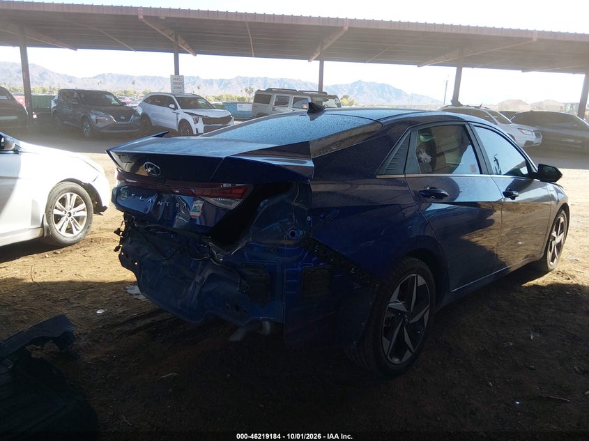 Vin: kmhln4ag8nu255105, lot: 46719107, hyundai elantra sel 20224