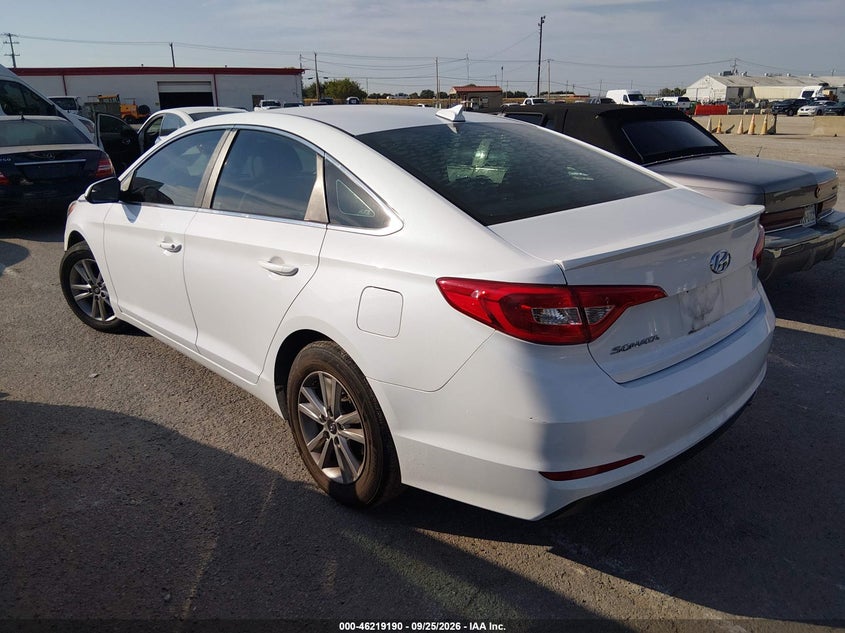 Vin: 5npe24afxgh292151, lot: 46719113, hyundai sonata se 20163