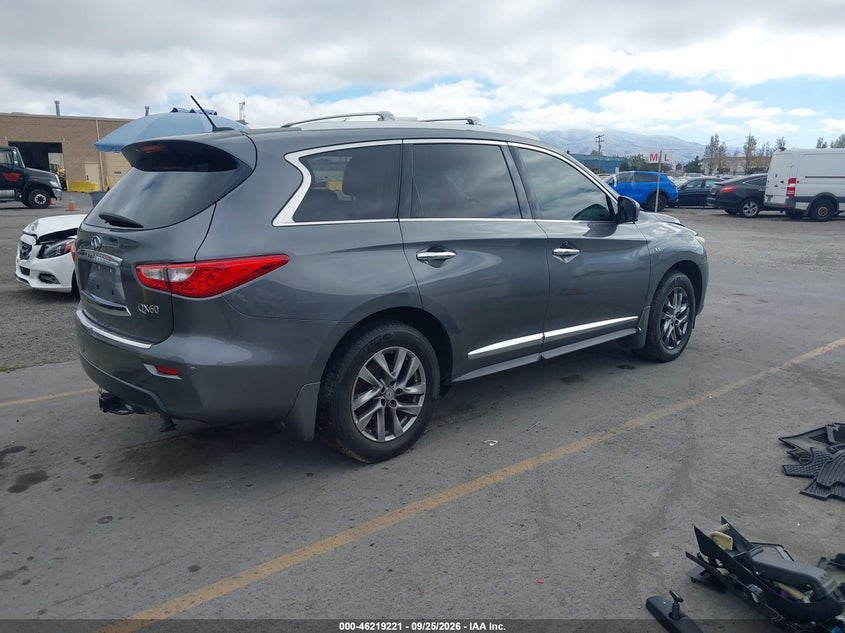 Vin: 5n1al0mm4fc503493, lot: 46719144, infiniti qx60 20154