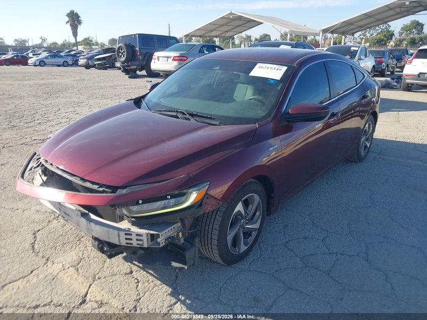 2019 Honda Insight, Перёд и зад, IAAI, VIN 19XZE4F50KE012968 — фото 2