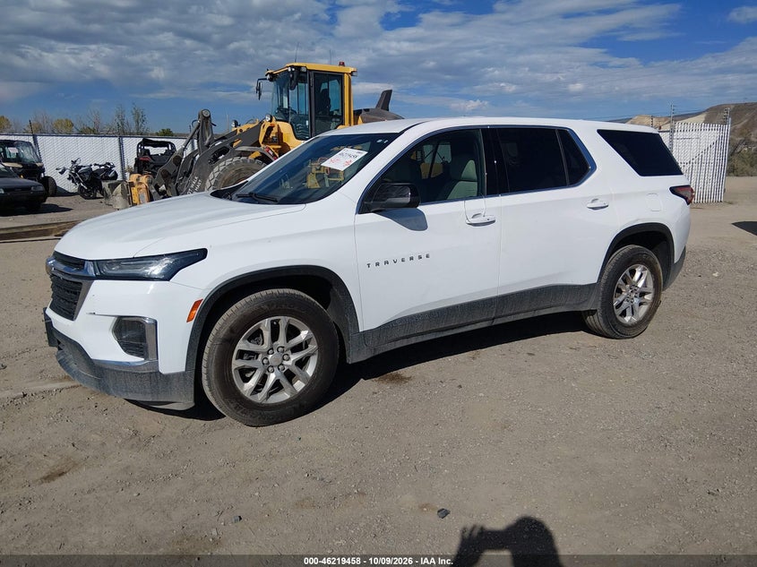 Vin: 1gnevfkw6pj203398, lot: 46719381, chevrolet traverse awd ls 20232