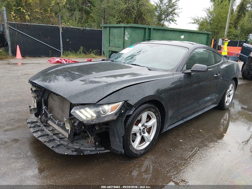 2017 Ford Mustang V6, Удар спереди, IAAI, VIN 1FA6P8AM9H5302543 — фото 2