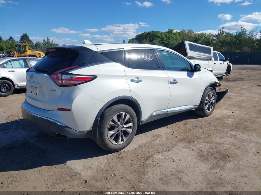 Vin: 5n1az2mh6hn168631, lot: 46719583, nissan murano s 20174