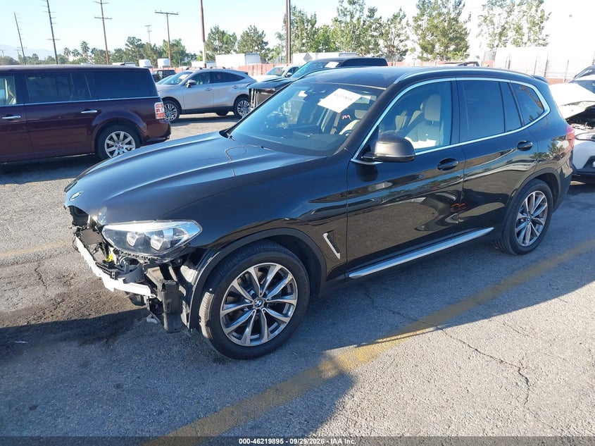 2019 BMW X3, Удар спереди, IAAI, VIN 5UXTR7C56KLF36375 — фото 2