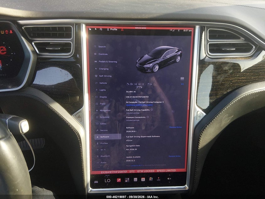 TESLA MODEL S 2017 VIN 5YJSA1E17HF209701
