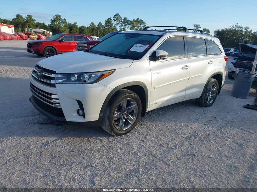 Vin: 5tddgrfh5js048509, lot: 46719880, toyota highlander hybrid limited platinum 20182