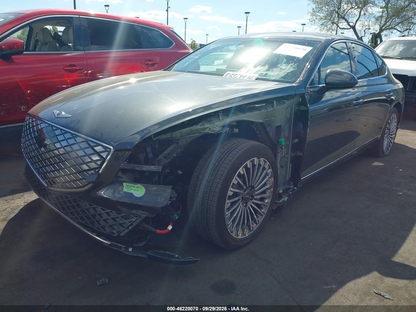 2023 Genesis Electrified G80, Left Front, IAAI, VIN KMTGE4S14PU002724 — photo 2