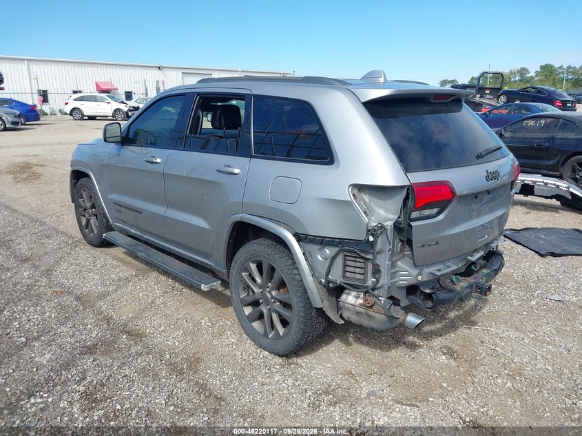 Vin: 1c4rjfbgxhc646898, lot: 46720040, jeep grand cherokee limited 75th anniversary edition 4x4 20173