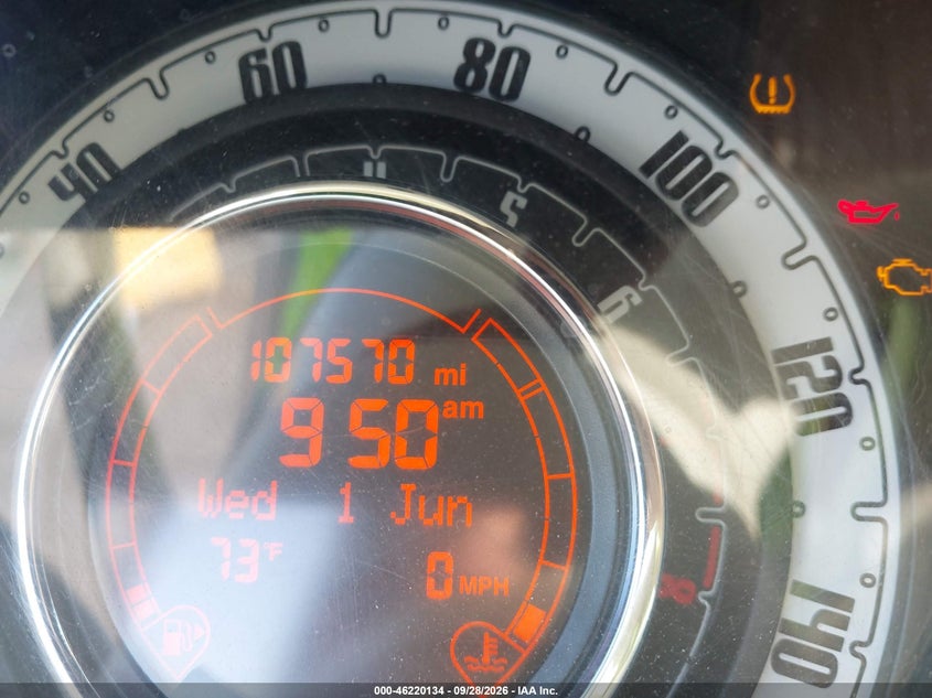 FIAT 500 2012 VIN 3C3CFFAR6CT119873