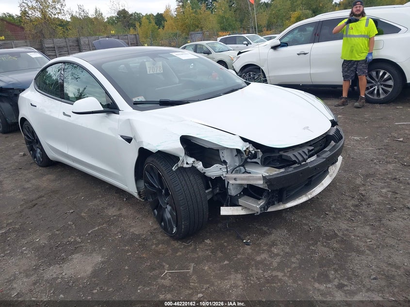 Vin: 5yj3e1ec1nf317754, lot: 46720085, tesla model 3 performance dual motor all-wheel drive 2022 img_1
