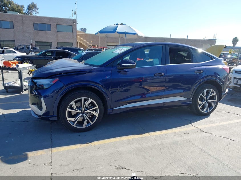 2023 Audi Q4 Sportback E-Tron Prestige 50 Quattro, Right Side, IAAI, VIN WA142BFZXPP079461 — photo 2