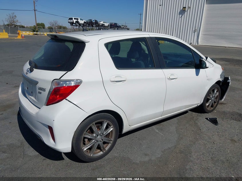 Vin: jtdktud32cd507121, lot: 46720182, toyota yaris se 20124