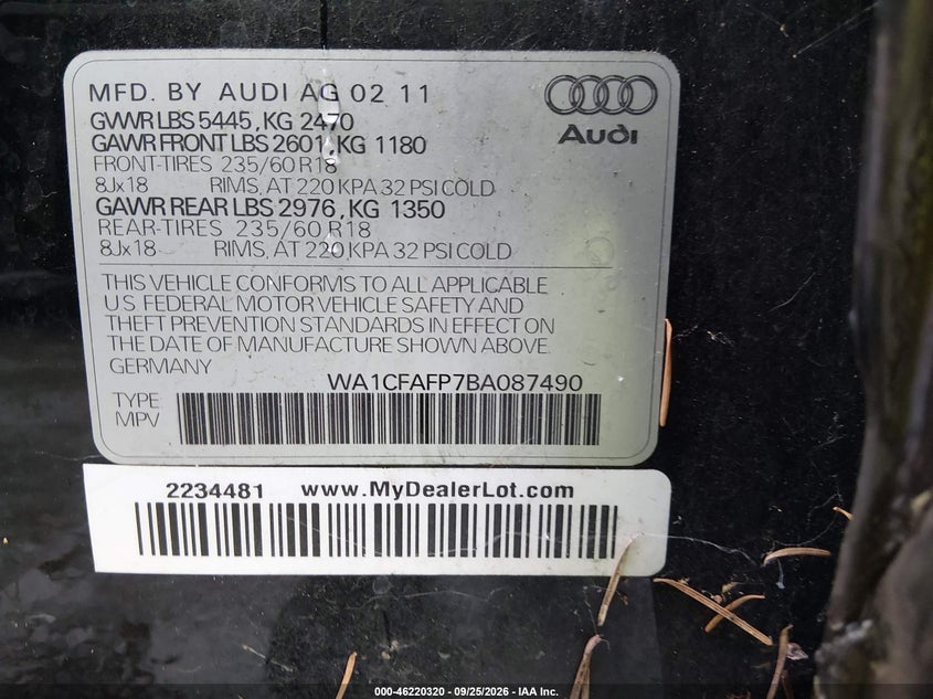 2011 AUDI Q5 2.0T PREMIUM · Фото 9