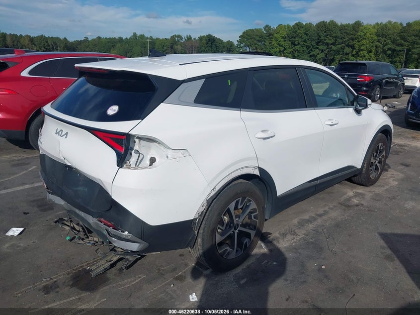 Vin: 5xyk33af0pg138615, lot: 46720626, kia sportage ex 20234