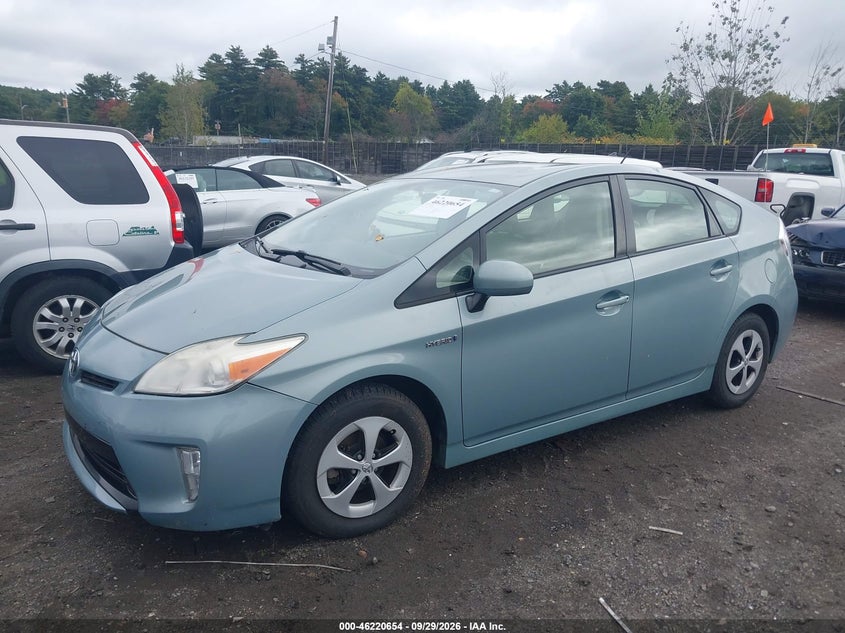 Vin: jtdkn3du3d1637991, lot: 46720642, toyota prius two 20132