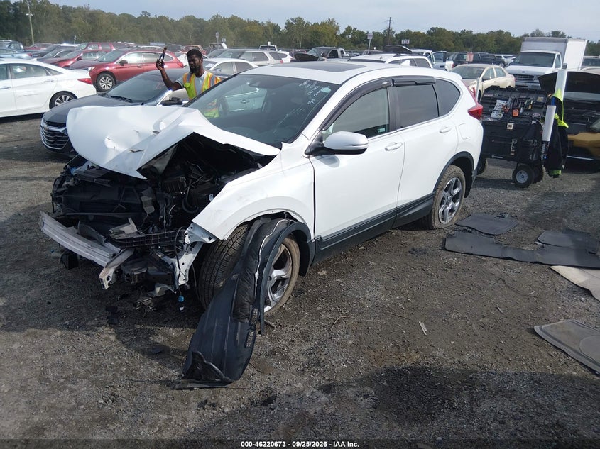 2019 Honda CR-V, Удар спереду, IAAI, VIN 7FARW2H57KE061792 — фото 2