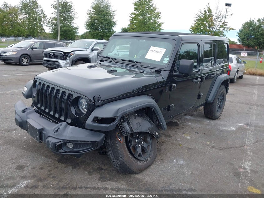Vin: 1c4hjxdn1mw681304, lot: 46720788, jeep wrangler unlimited willys 4x4 20212