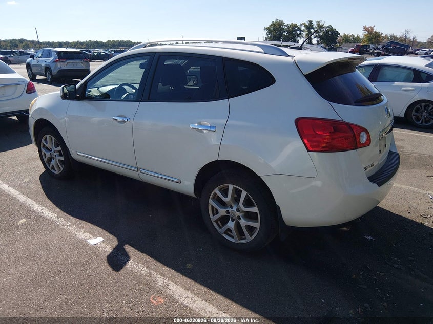 Vin: jn8as5mv6dw108146, lot: 46720914, nissan rogue sv w/sl pkg 20133