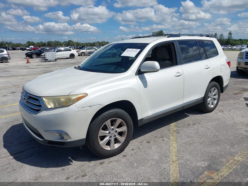 TOYOTA HIGHLANDER 2013 VIN 5TDZA3EH1DS034584