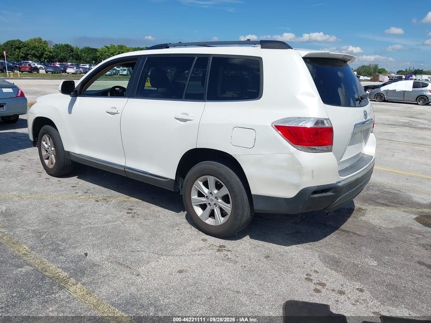 TOYOTA HIGHLANDER 2013 VIN 5TDZA3EH1DS034584