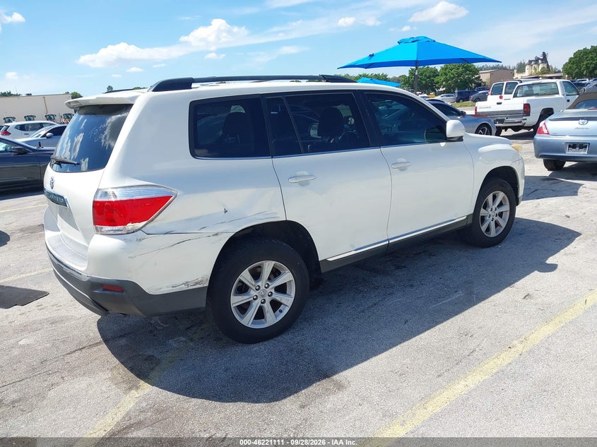 TOYOTA HIGHLANDER 2013 VIN 5TDZA3EH1DS034584