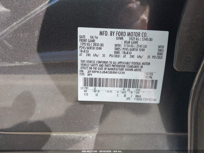 2016 FORD EDGE SEL · Фото 9