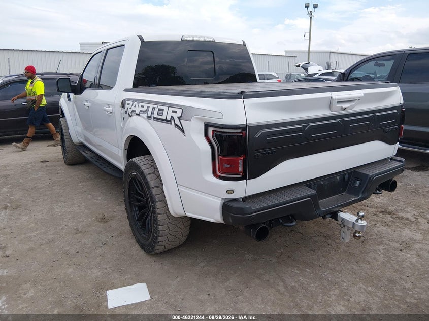 Vin: 1ftfw1rg1jfa98856, lot: 46721232, ford f-150 raptor 20183