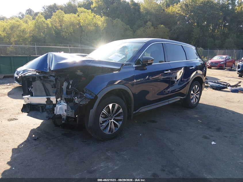 Vin: 5n1dl1es6pc351492, lot: 46721511, infiniti qx60 pure awd 20232
