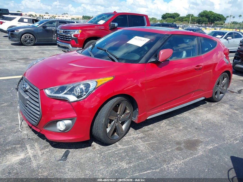 Vin: kmhtc6ae2gu292380, lot: 46721625, hyundai veloster turbo 20162