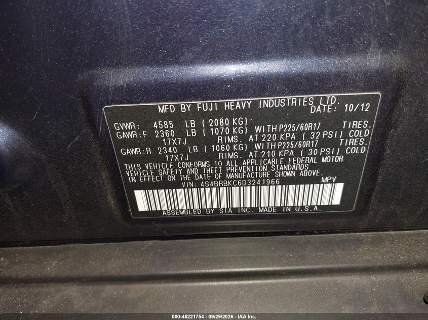 2013 SUBARU OUTBACK 2.5I LIMITED · Photo 9
