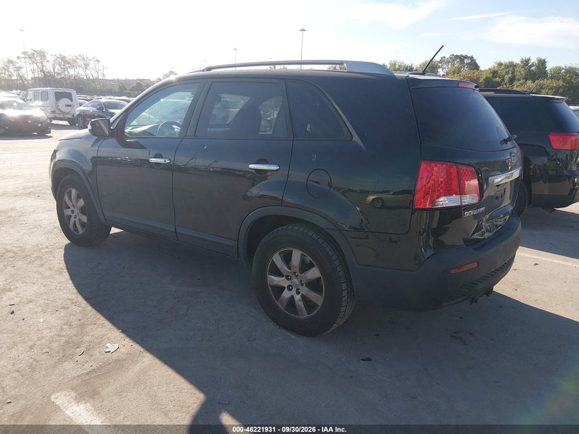 Vin: 5xykt4a61dg395672, lot: 46721919, kia sorento lx 20133