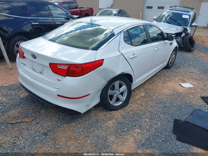 Vin: 5xxgm4a77eg279345, lot: 46722099, kia optima lx 20144