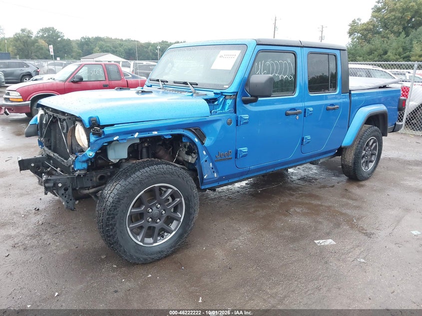 Vin: 1c6hjtag6ml534354, lot: 46722210, jeep gladiator 80th anniversary 4x4 20212