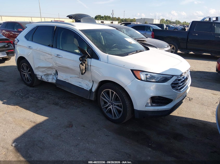 Vin: 2fmpk3k9xlba98264, lot: 46722224, ford edge titanium 20201