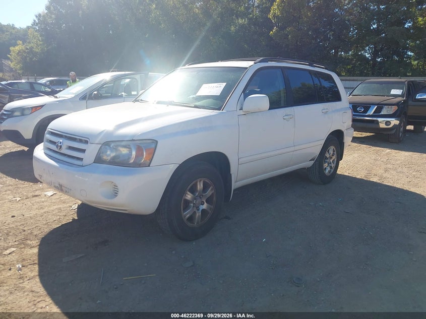 TOYOTA HIGHLANDER 2004 VIN JTEEP21A740032935