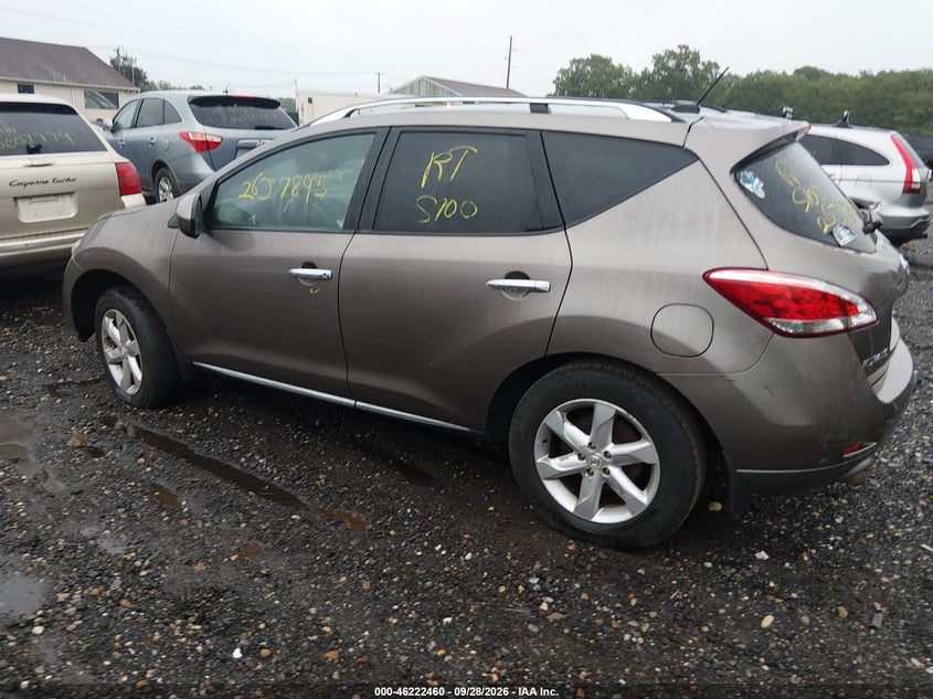 Vin: jn8az1mw1bw156261, lot: 46722448, nissan murano le 20113