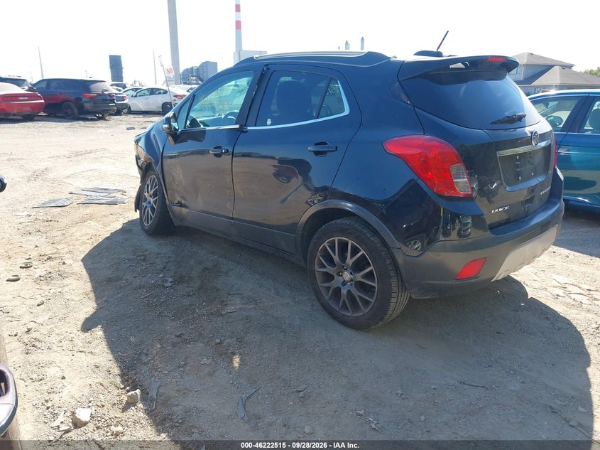 Vin: kl4cj1smxgb591978, lot: 46722503, buick encore sport touring 20163